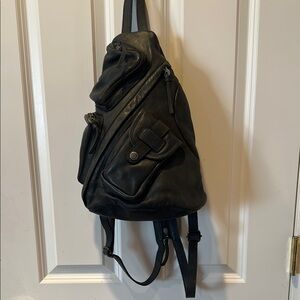 We The Free Sparrow Convertible Gray Backpack with Slouchy Design